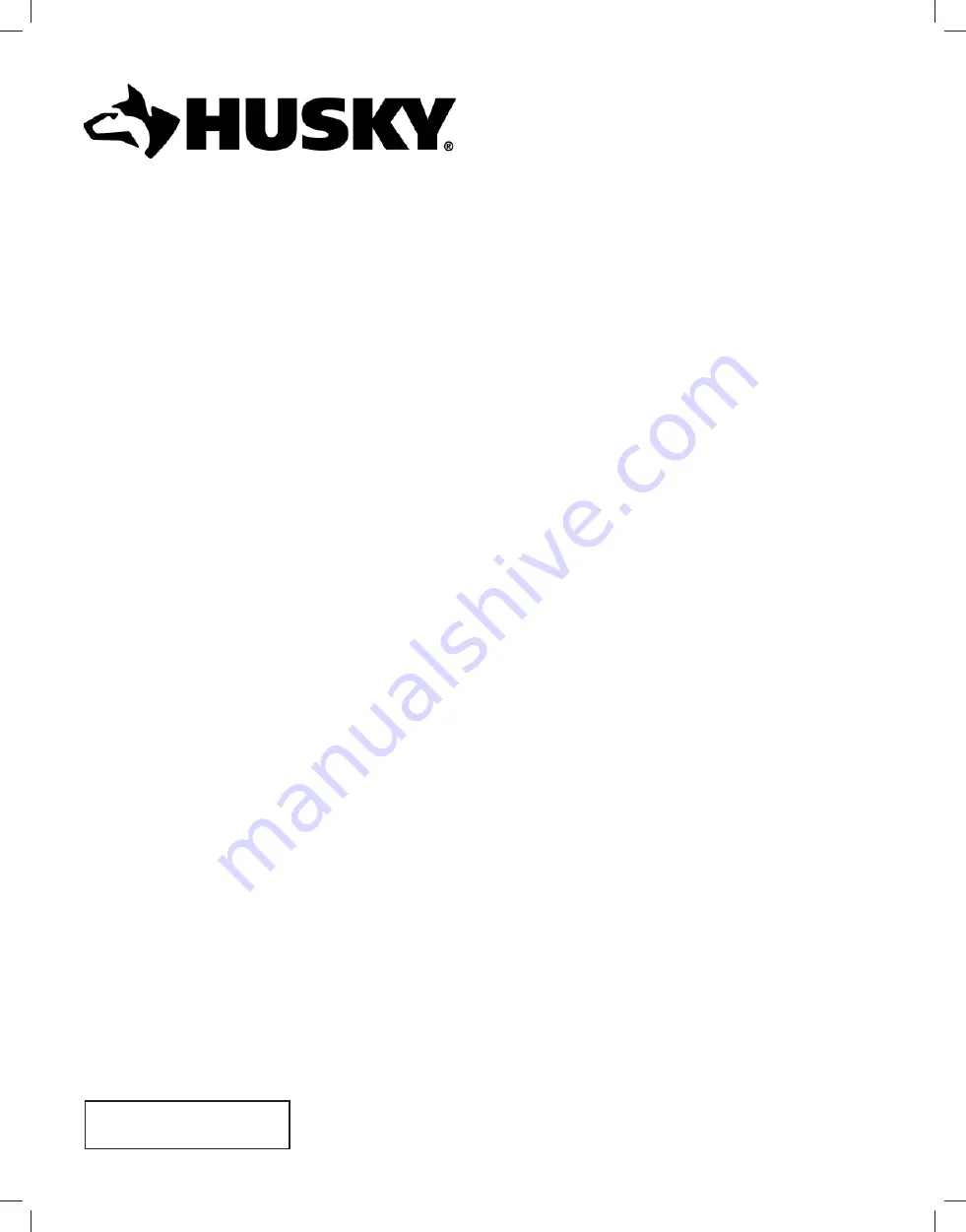 Husky 2G110DPNG Operator'S Manual Download Page 20