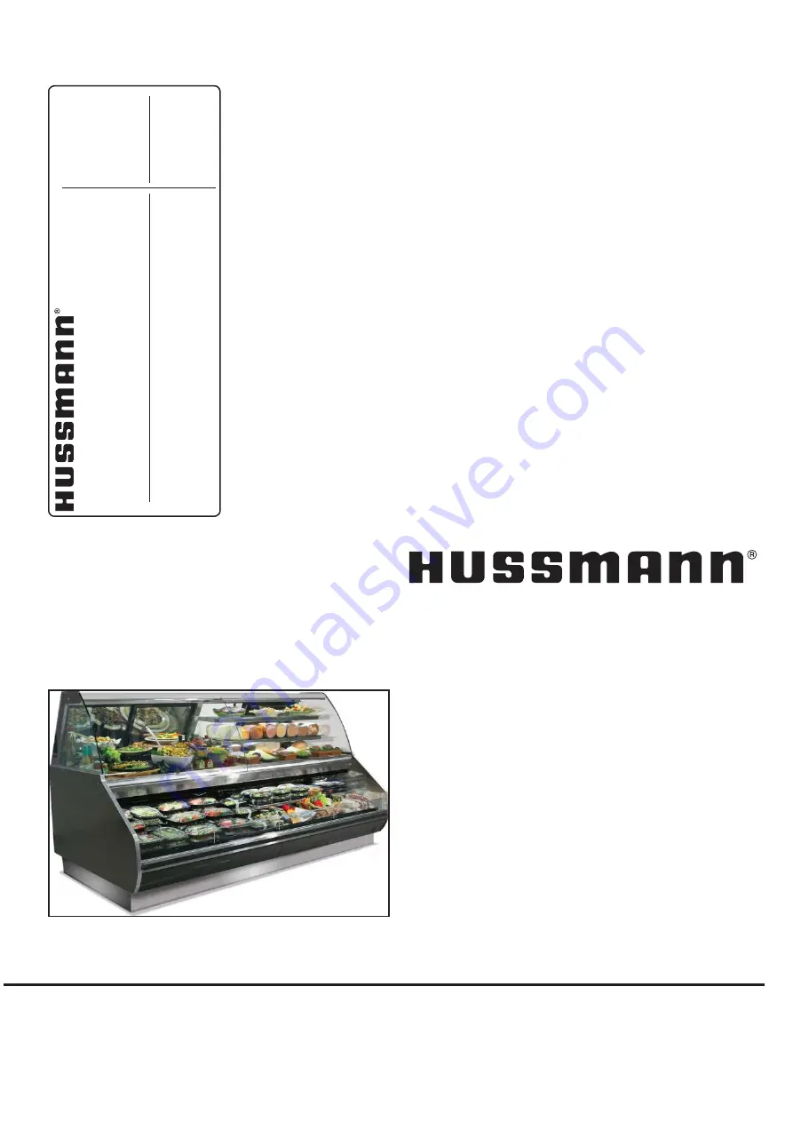 Hussmann CR3HV-WD-B Installation & Operation Manual Download Page 1