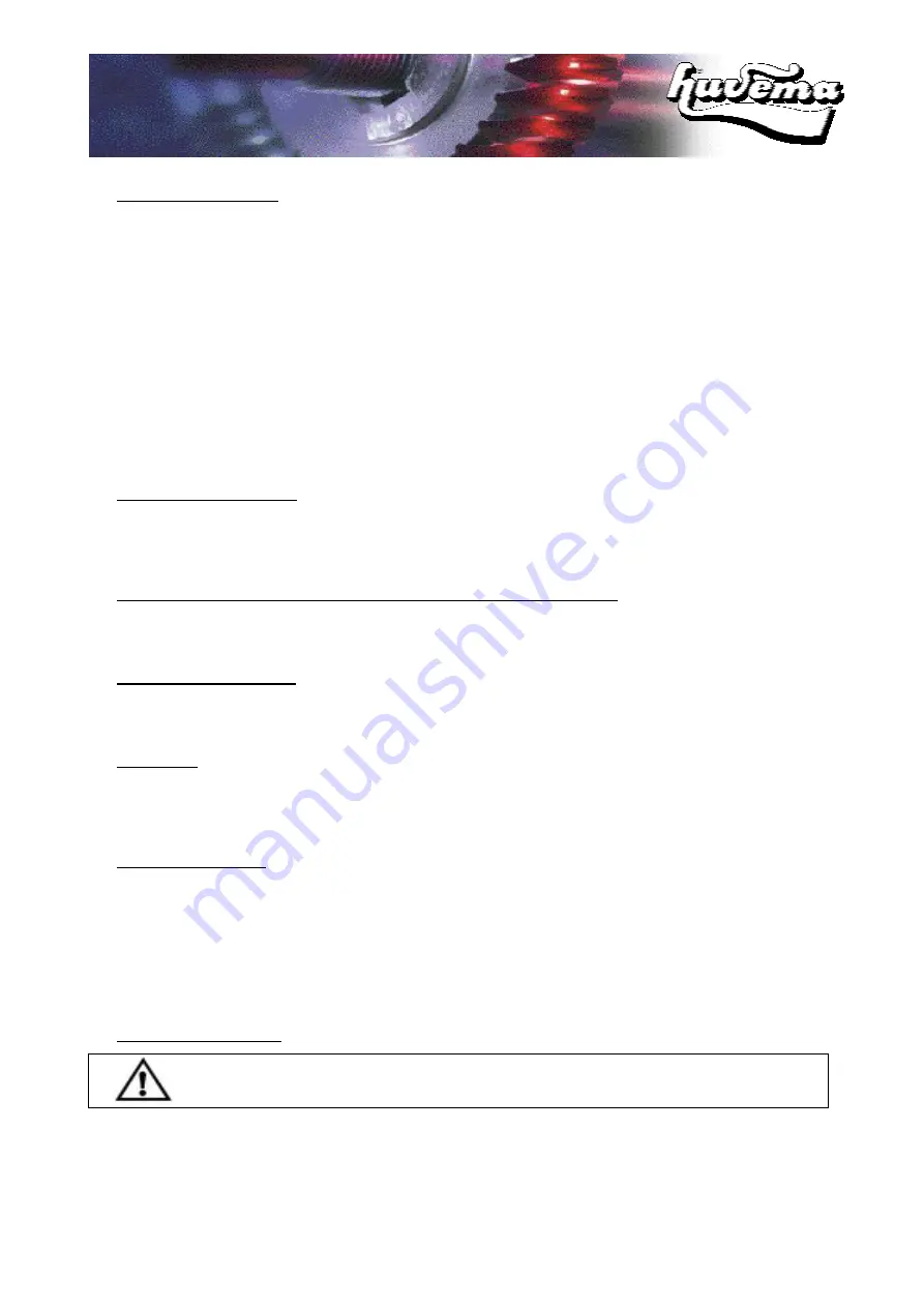 Huvema HU 175 P Operation Manual Download Page 19