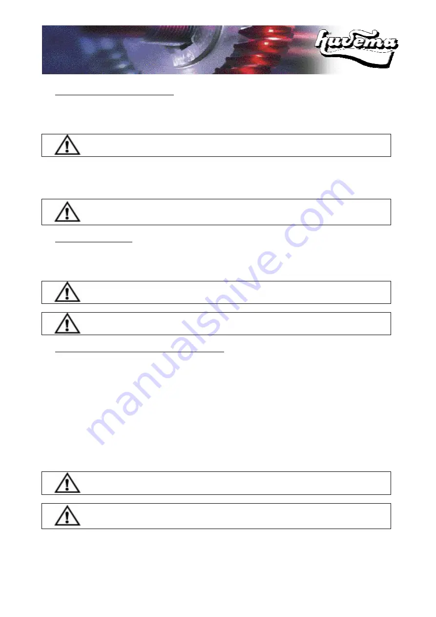 Huvema HU 440 DGH Operation Manual Download Page 21