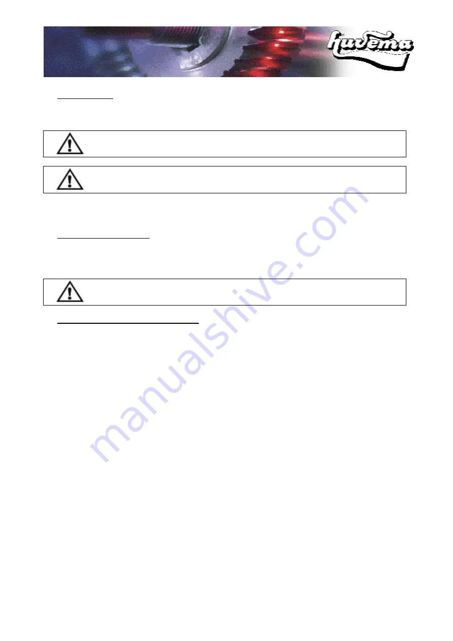 Huvema HU 440 DGH Operation Manual Download Page 22