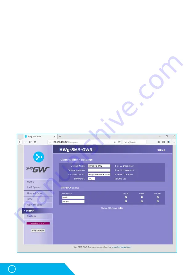 HW Group SMS-GW3 LTE User Manual Download Page 14