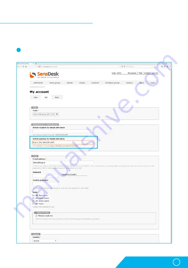 HW Group SMS-GW3 LTE User Manual Download Page 17