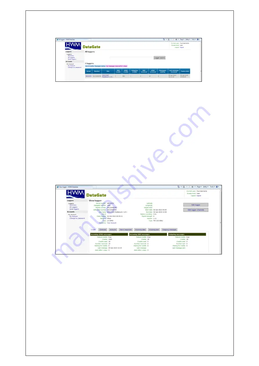 HWM Multilog LX 2 User Manual Download Page 36