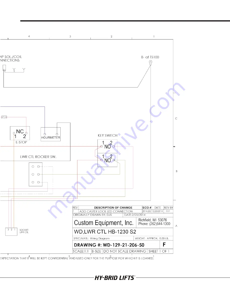 Hy-Brid Lifts HB-1230 Maintenance And Troubleshooting Manual Download Page 23