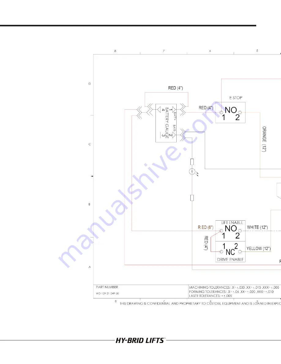 Hy-Brid Lifts HB-1230 Maintenance And Troubleshooting Manual Download Page 24