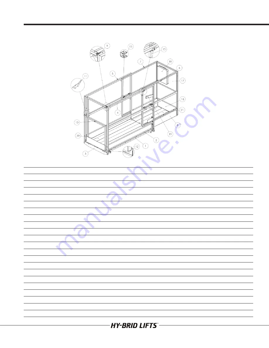 Hy-Brid Lifts HB-1230 Maintenance And Troubleshooting Manual Download Page 51