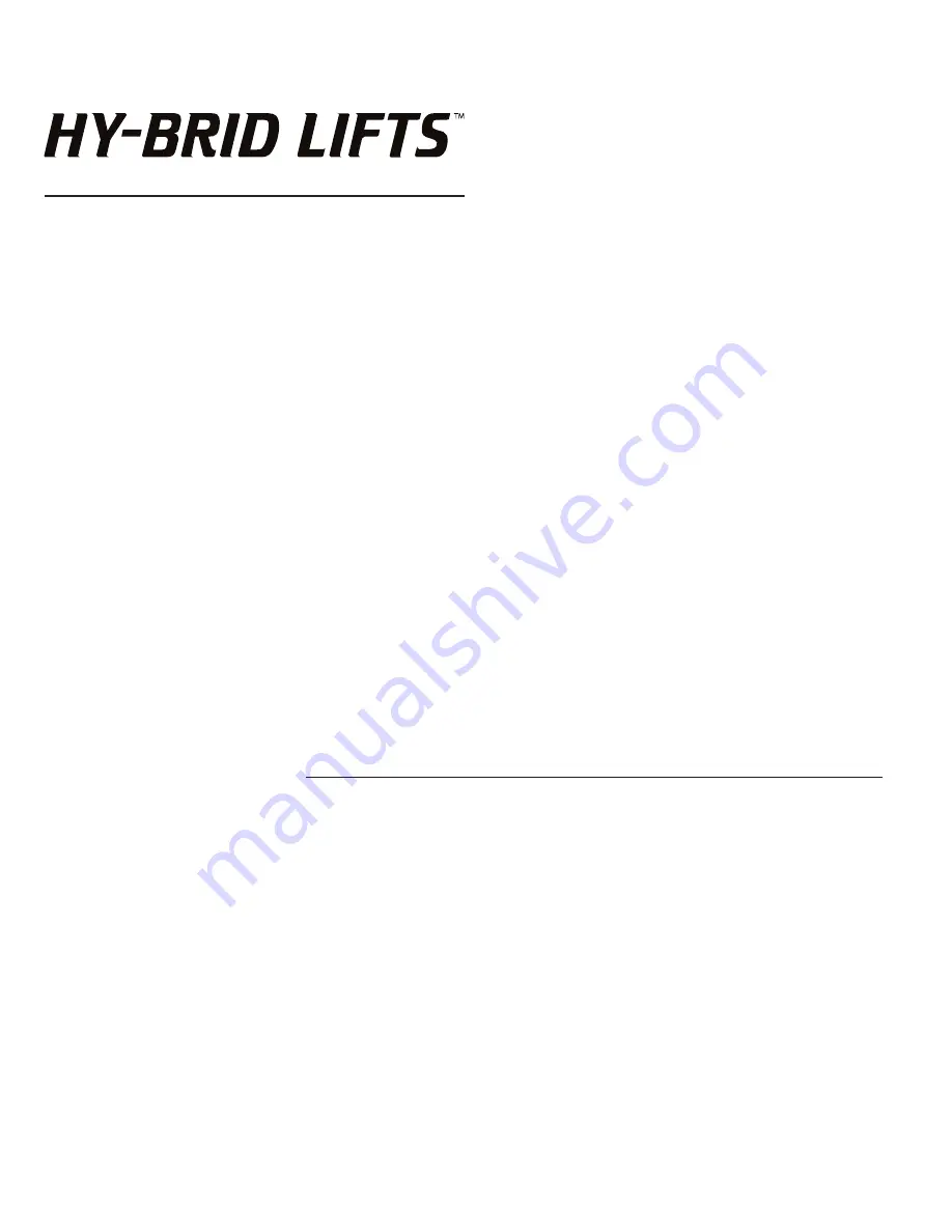 Hy-Brid Lifts HB-1230 Maintenance And Troubleshooting Manual Download Page 56