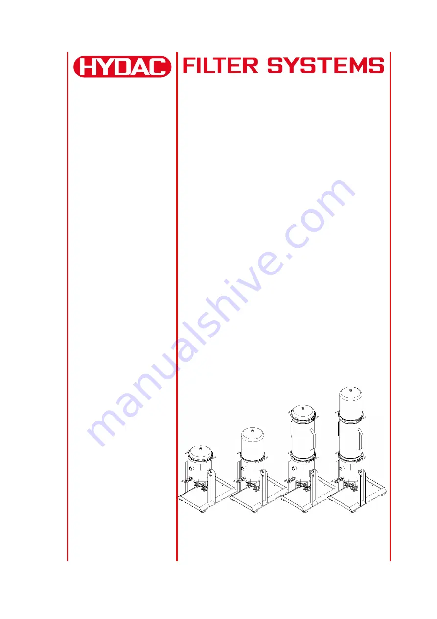 HYDAC FILTER SYSTEMS MRF 3 Скачать руководство пользователя страница 1