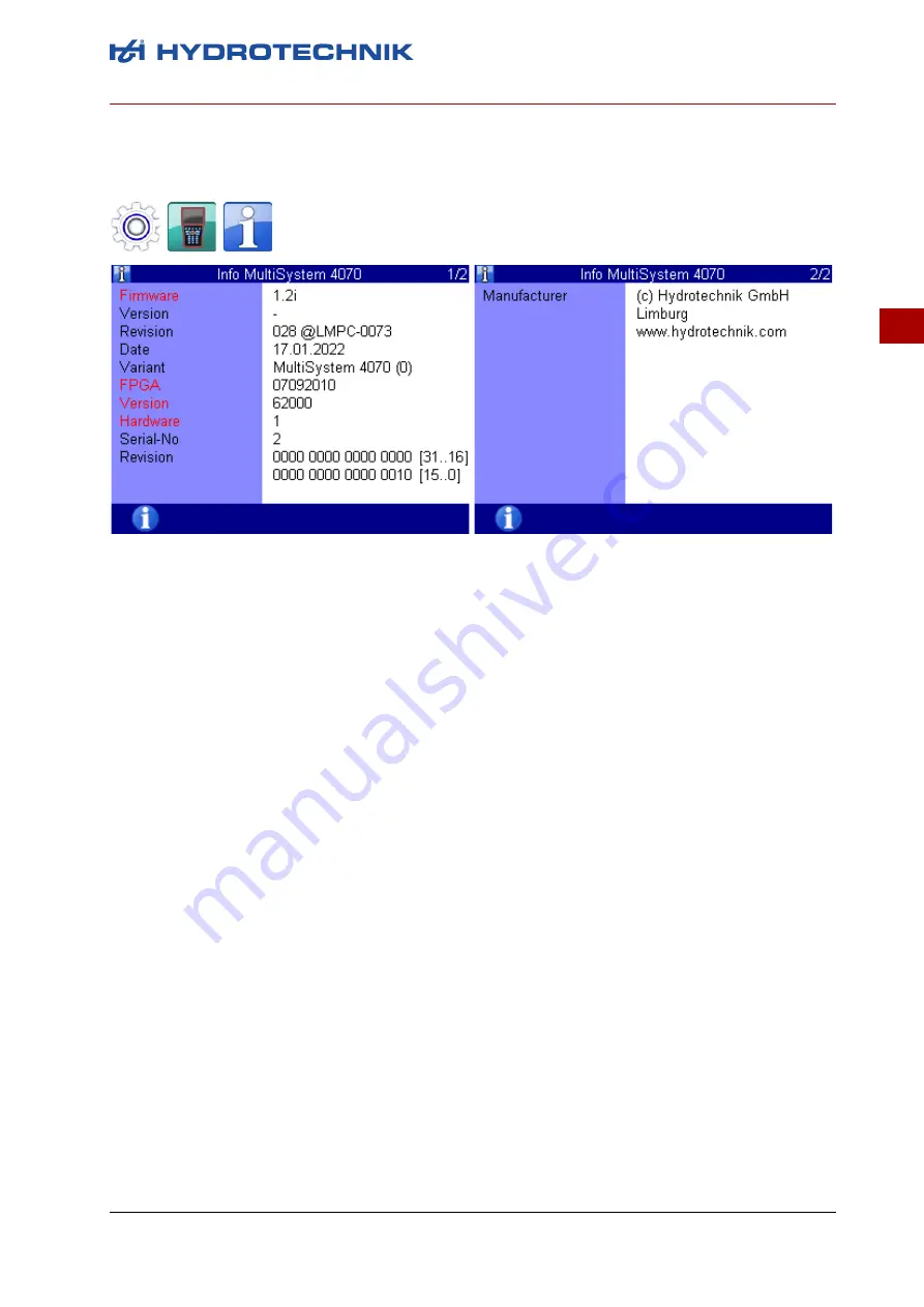 Hydrotechnik MultiSystem 4070 Operating Instructions Manual Download Page 101