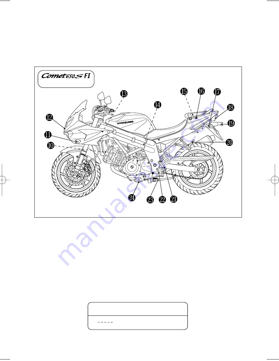 HYOSUNG COMET 650 FI Скачать руководство пользователя страница 22