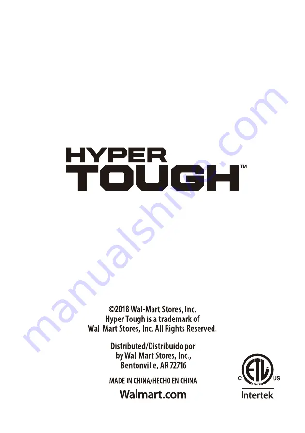 Hyper Tough ABW-HP-1600 Operator'S Manual Download Page 20