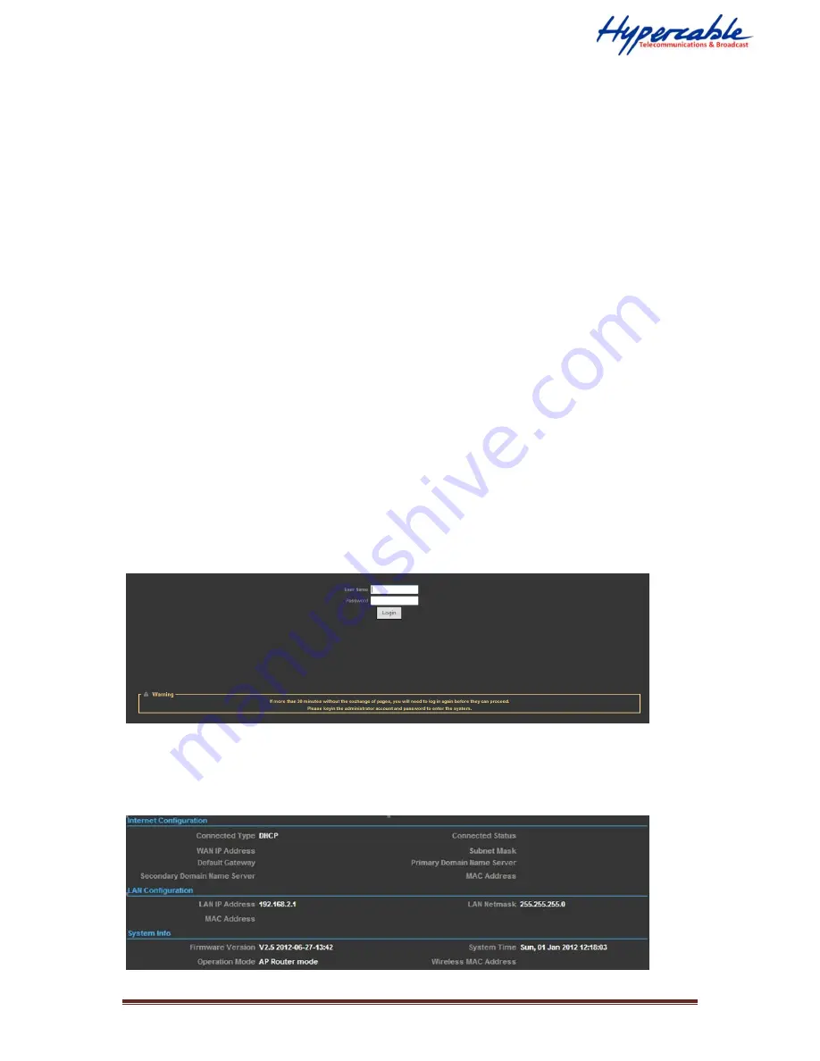 Hypercable 400MHz TDMA bridge / 802.11b/g/n AP User Manual Download Page 10