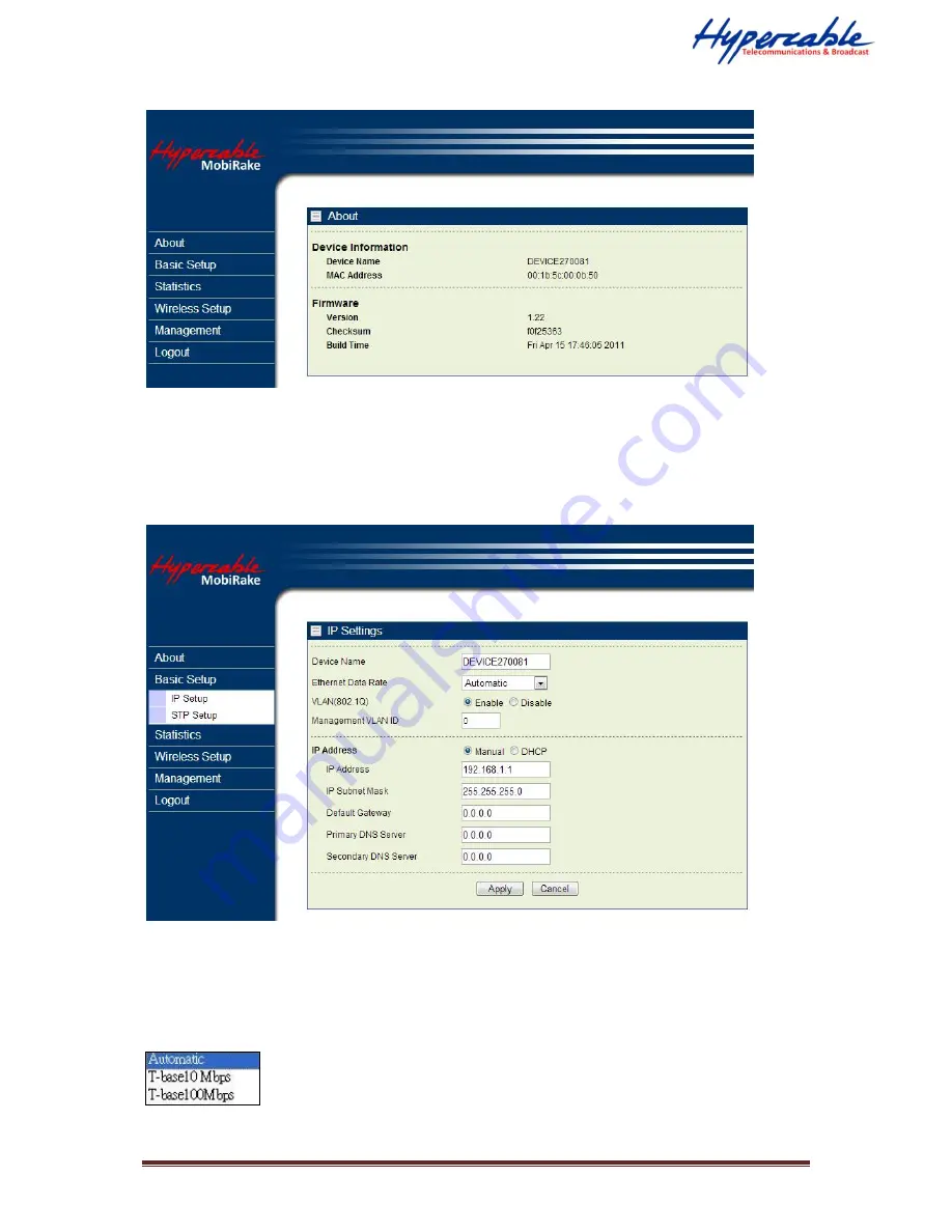 Hypercable 400MHz TDMA bridge / 802.11b/g/n AP User Manual Download Page 28