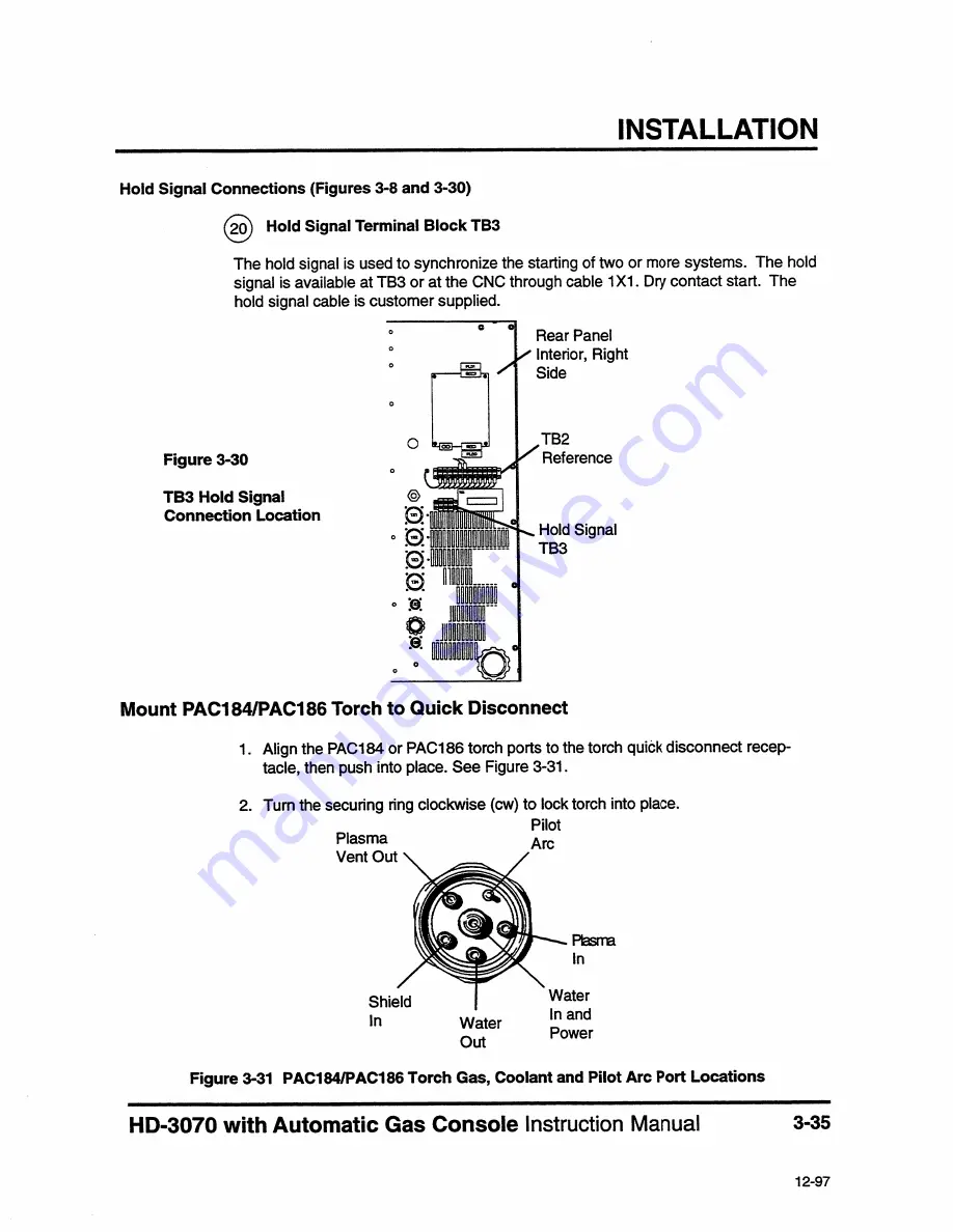 Hypertherm HyDefinition HD3070 Скачать руководство пользователя страница 60