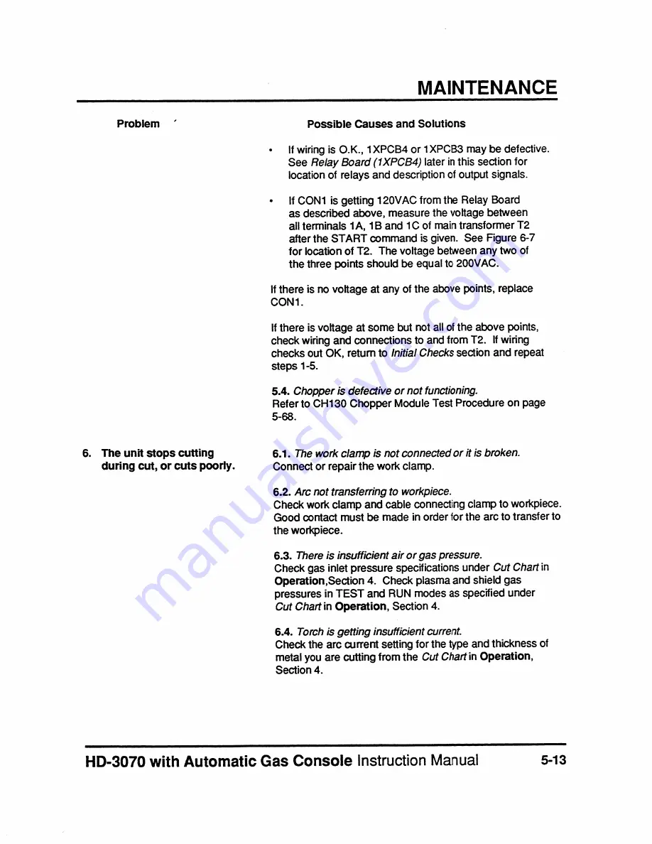 Hypertherm HyDefinition HD3070 Instruction Manual Download Page 110