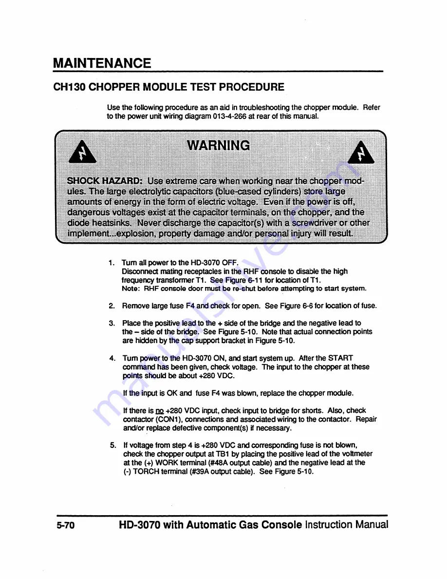 Hypertherm HyDefinition HD3070 Instruction Manual Download Page 167