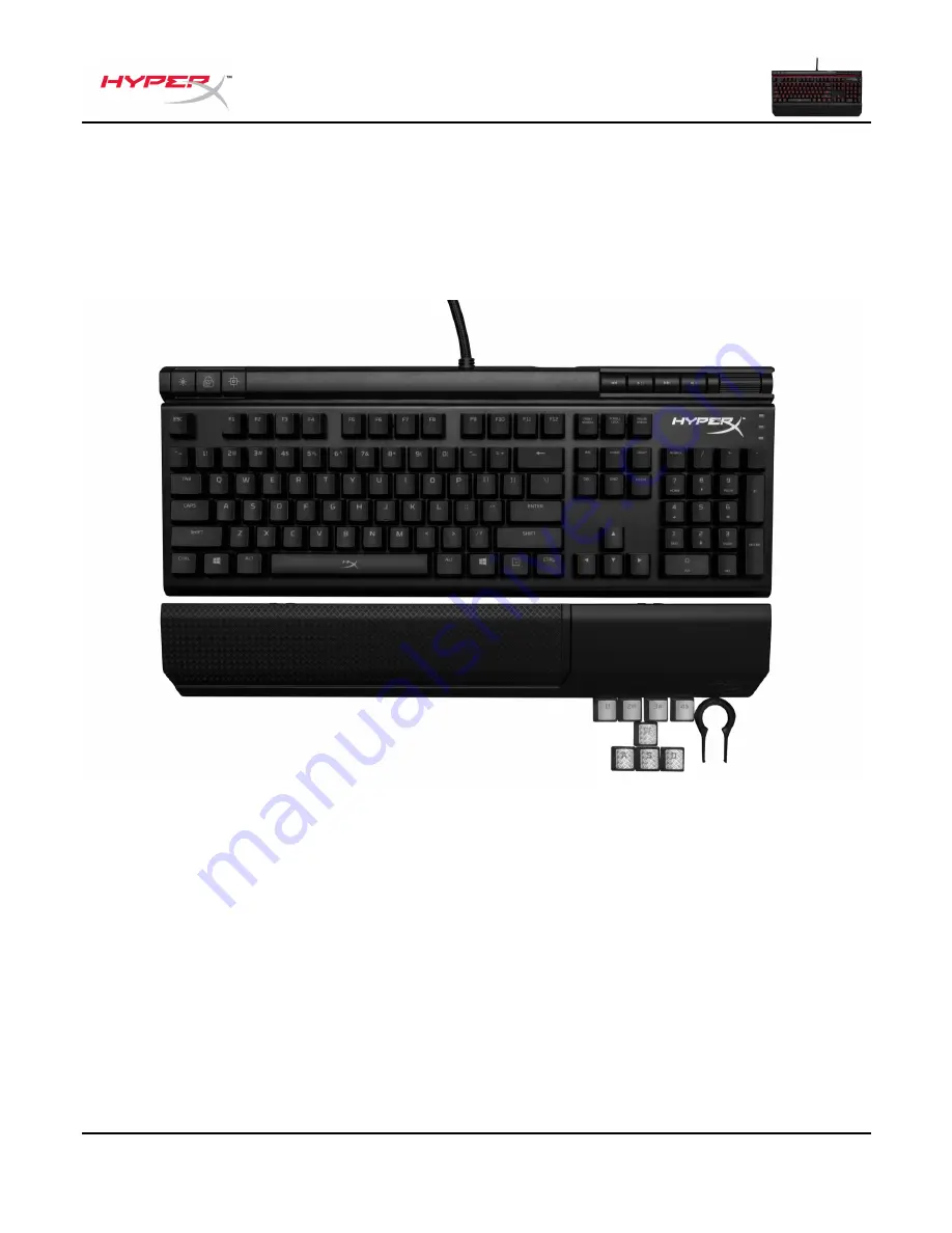 HyperX Alloy Elite Cherry MX Blue User Manual Download Page 2