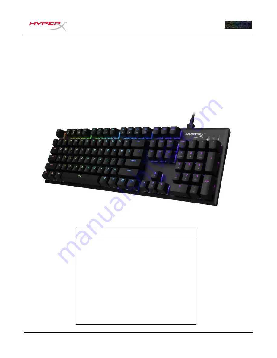 HyperX Alloy FPS RGB User Manual Download Page 93