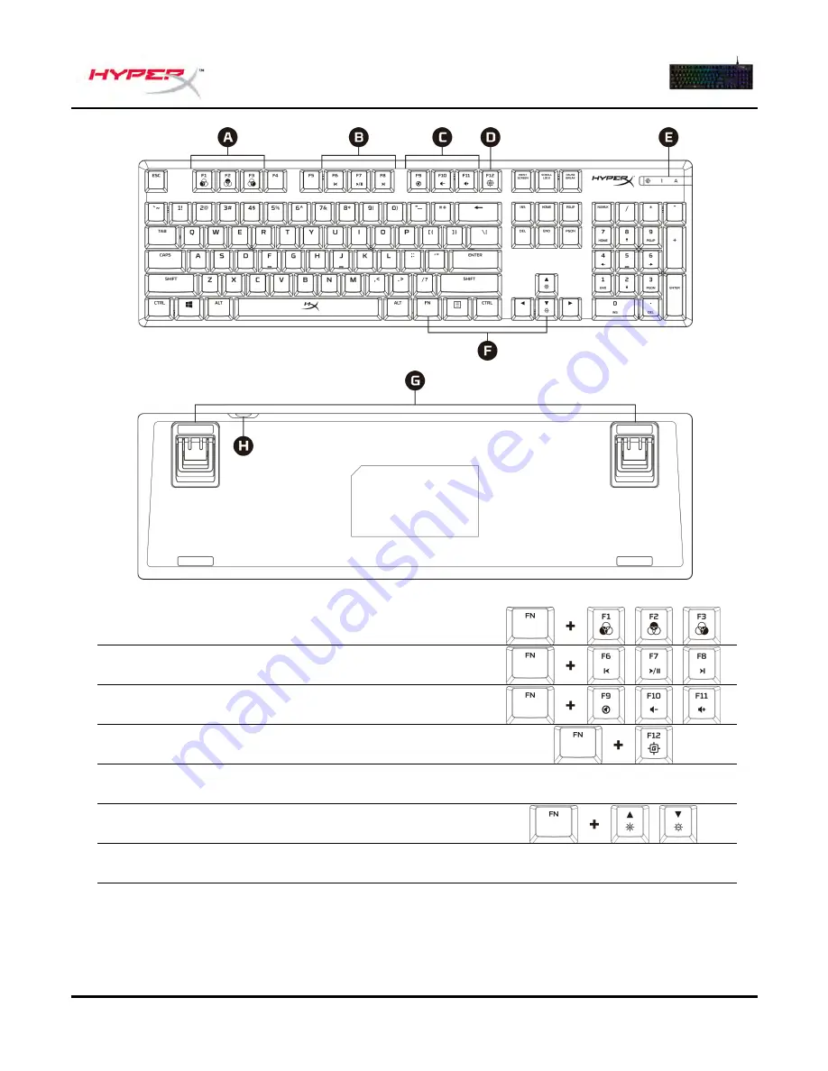 HyperX Alloy Origins HX-KB6RDX-BR User Manual Download Page 5