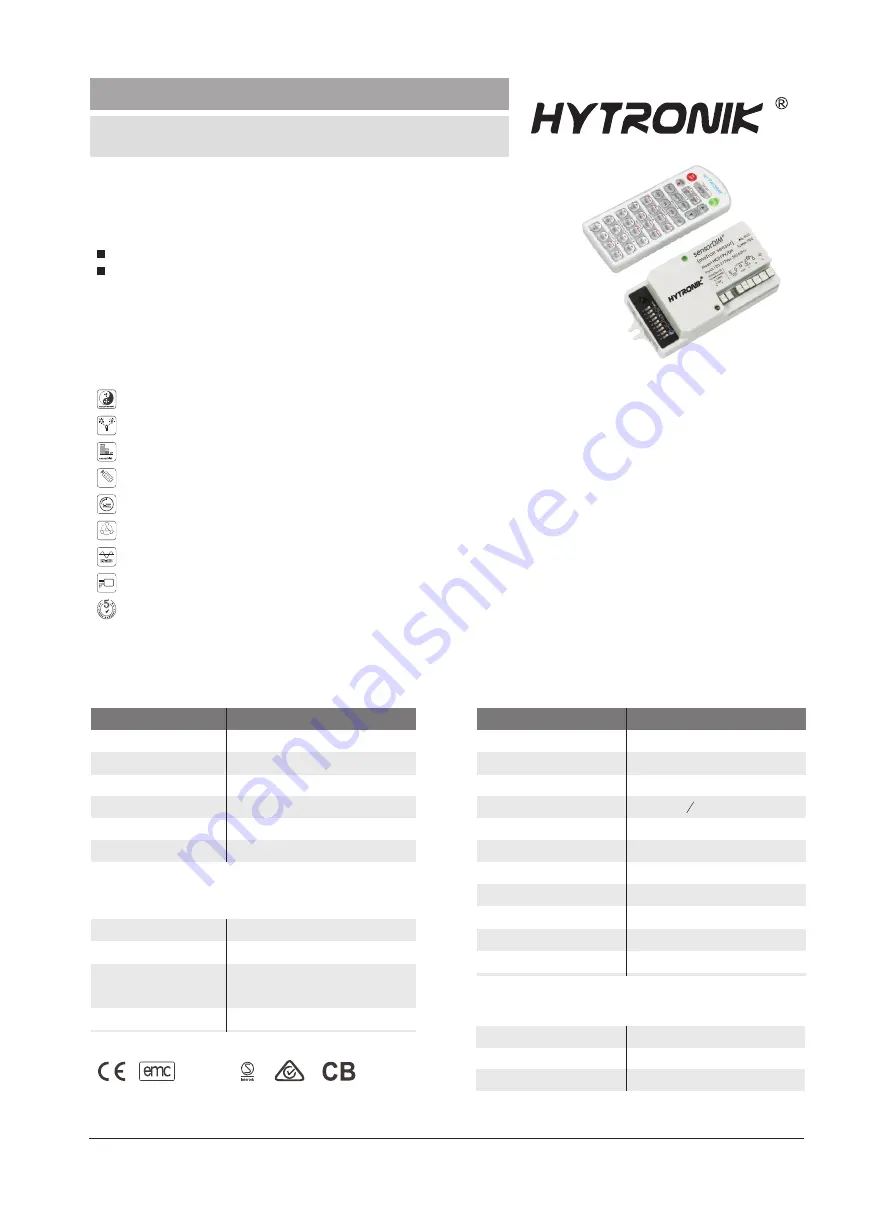 Hytronik HC019V/DH Quick Start Manual Download Page 1