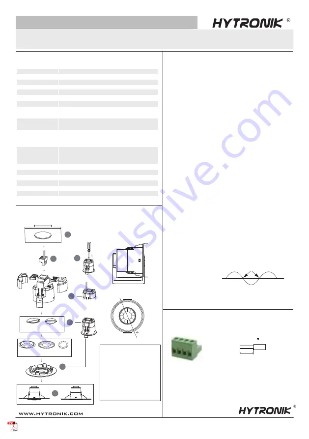 Hytronik HIR28 Installation And Instruction Manual Download Page 1