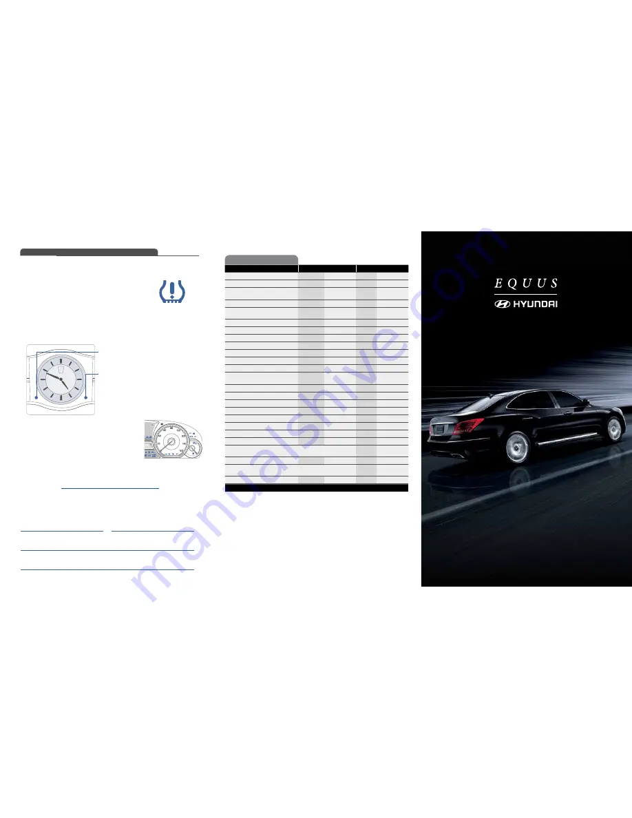 Hyundai 2013 Equus Quick Reference Manual Download Page 1