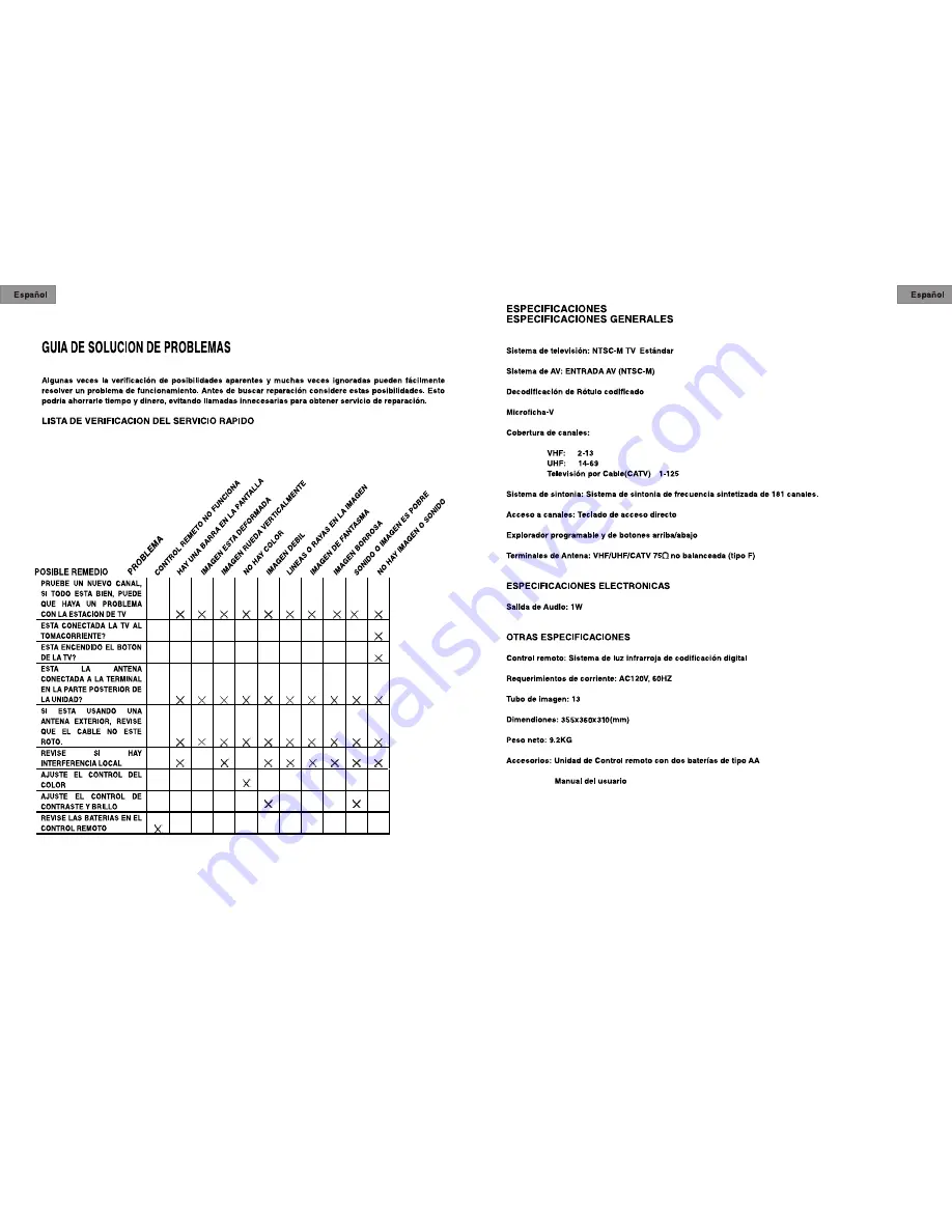 Hyundai HTV1320S Instruction Manual Download Page 16