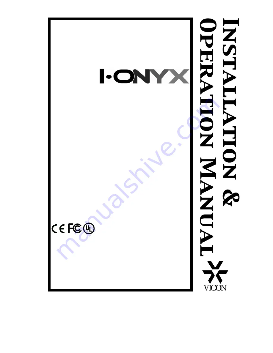 i-onyx VN-855V5 Installation & Operation Manual Download Page 1