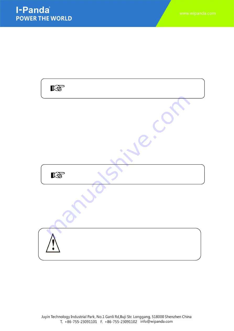 I-Panda 40A Series Manual Download Page 11