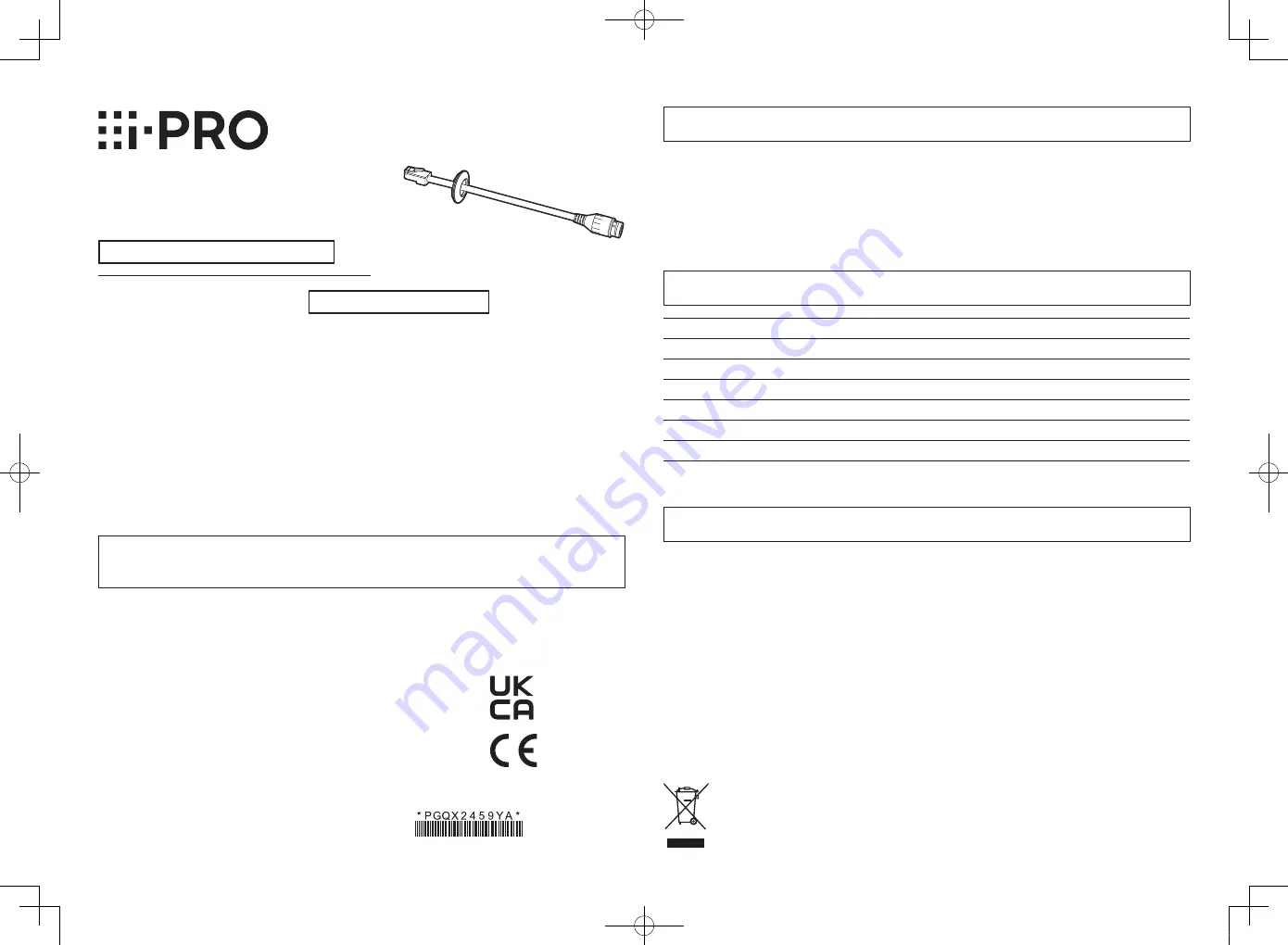 i-PRO WV-QCA500A Operating Instructions Download Page 1