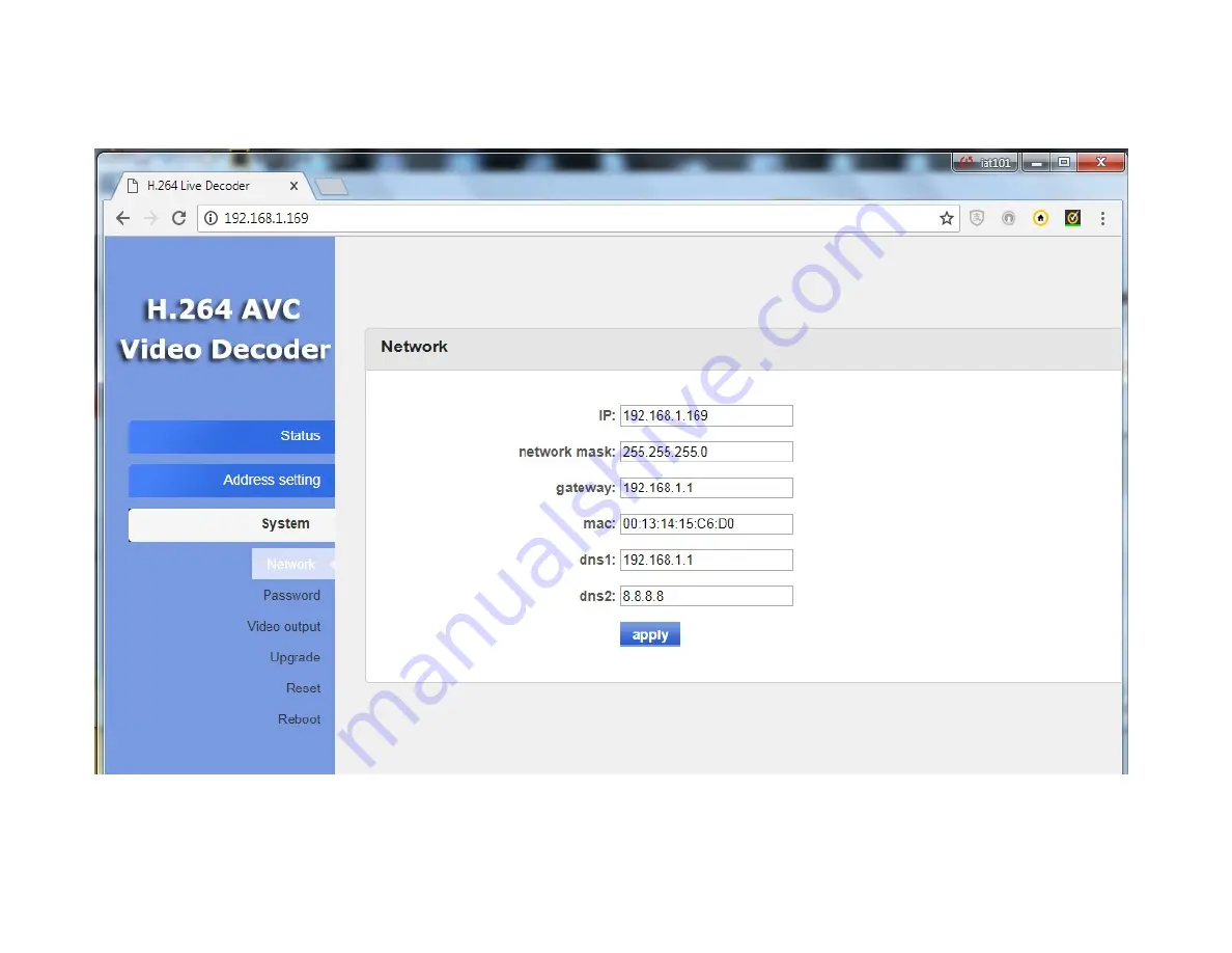 IAT IAT-HDMI/VGA/CVBS-H.264 mini decoder Скачать руководство пользователя страница 5