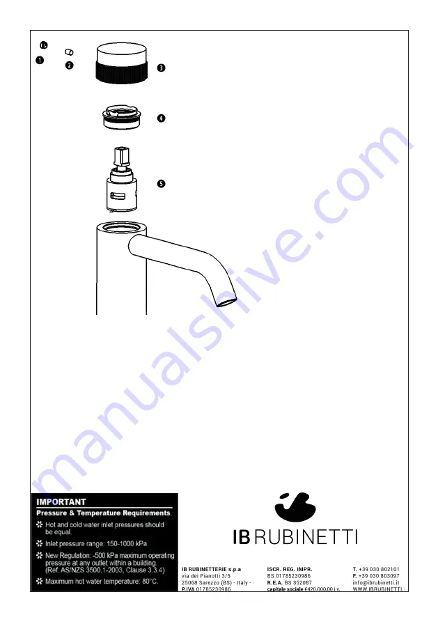 IB RUBINETTI REFLEX 202 Fitting Instructions Manual Download Page 8