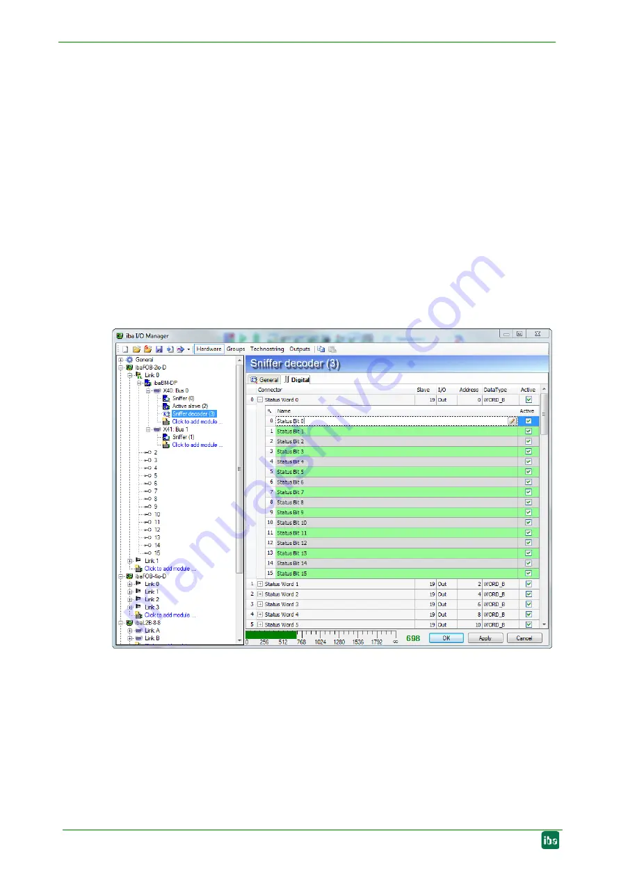 IBA PROFIBUS ibaBM-DP Manual Download Page 80