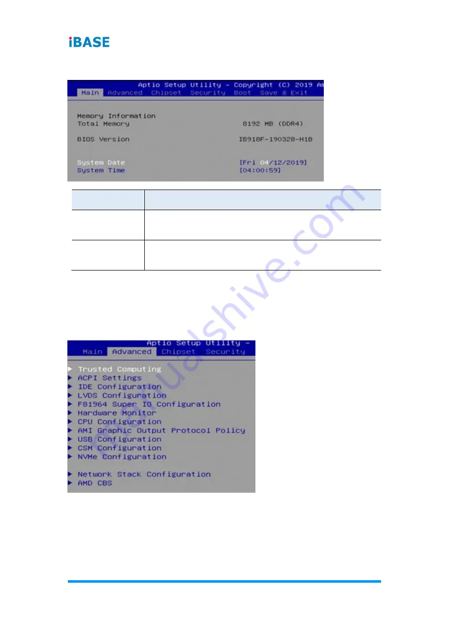 IBASE Technology ASB200-918 Series User Manual Download Page 46