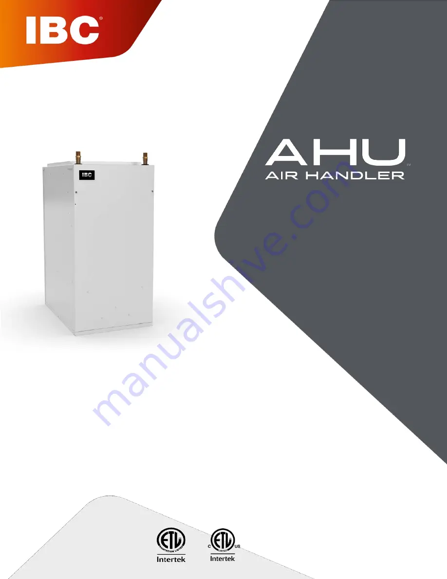 IBC AHU 800 Installation & Operating Manual Download Page 1