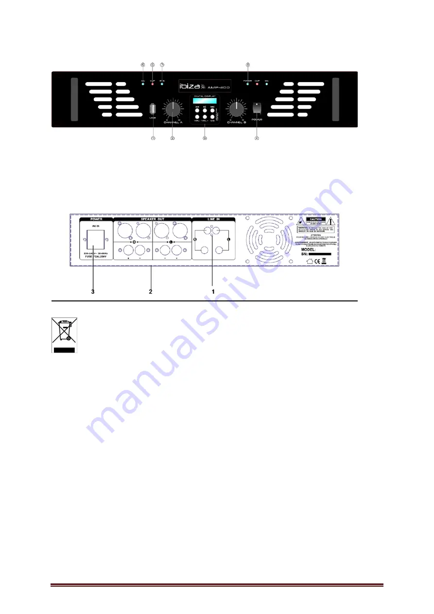 Ibiza sound AMP300USB-BT Скачать руководство пользователя страница 2