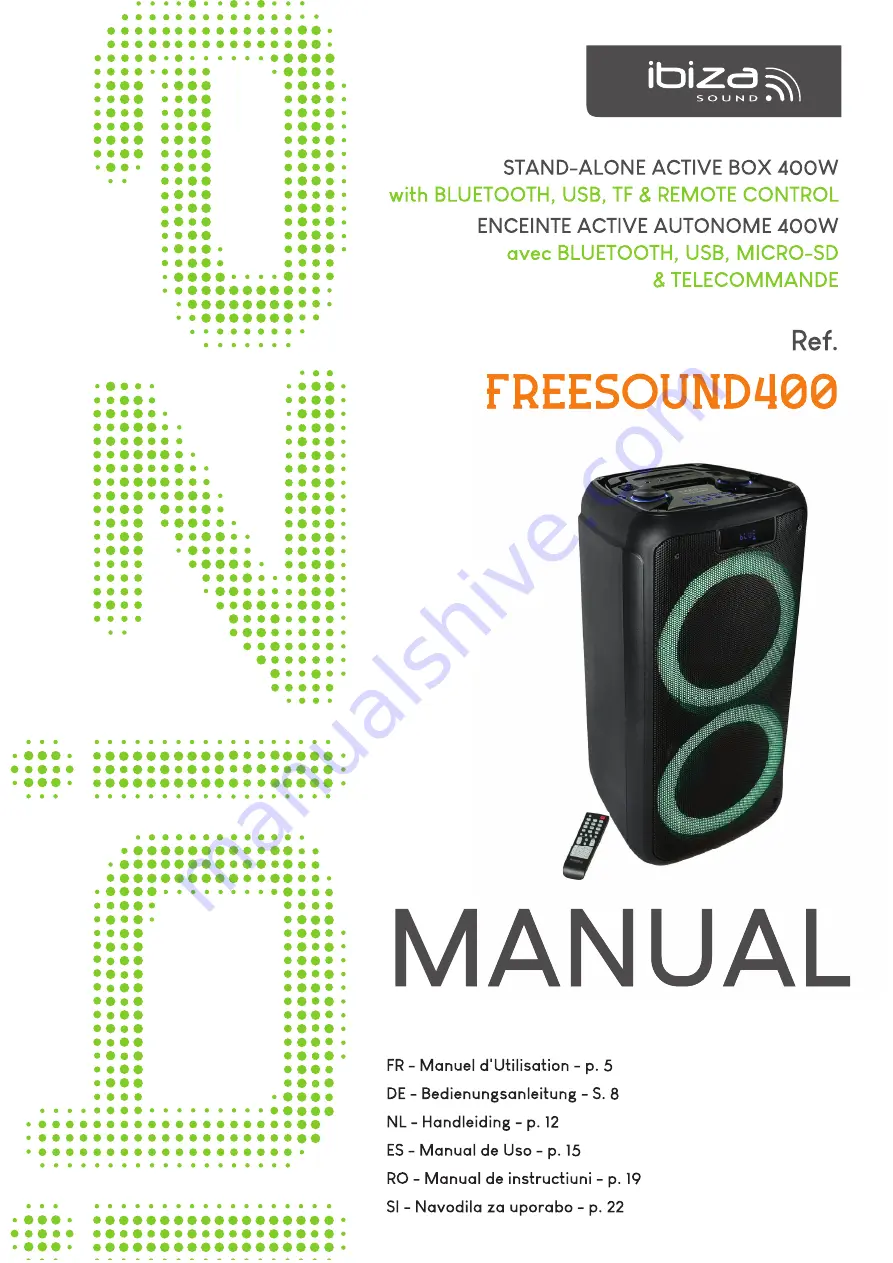 Ibiza sound FREESOUND400 Manual Download Page 1