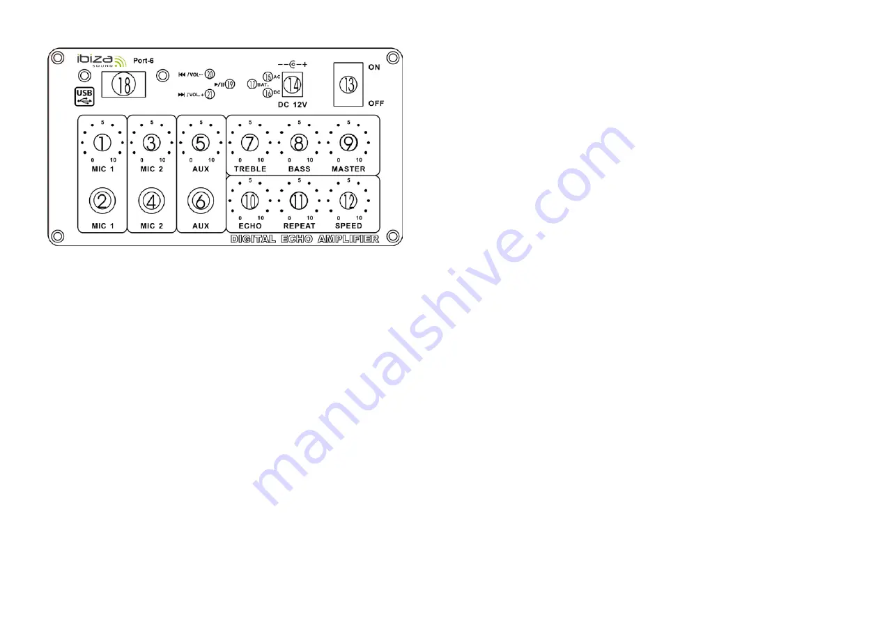 Ibiza sound PORT-6 User Manual Download Page 2