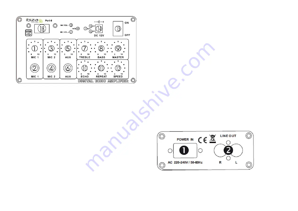 Ibiza sound PORT-6 User Manual Download Page 12