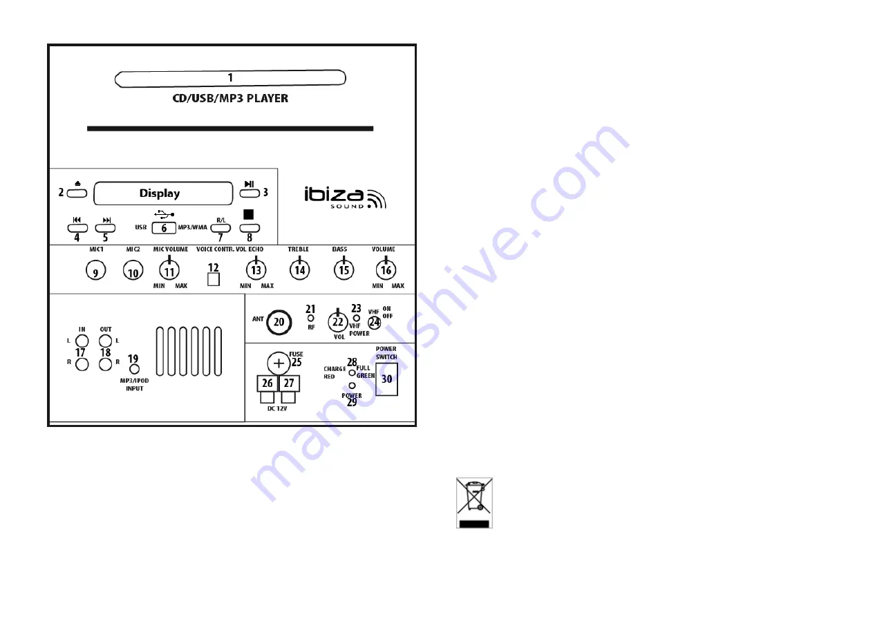 Ibiza sound PORT10CD-VHF User Manual Download Page 8