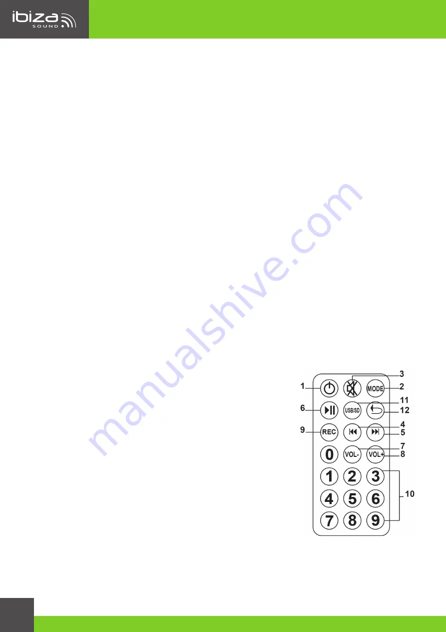 Ibiza sound PORT10VHF-BT Manual Download Page 32