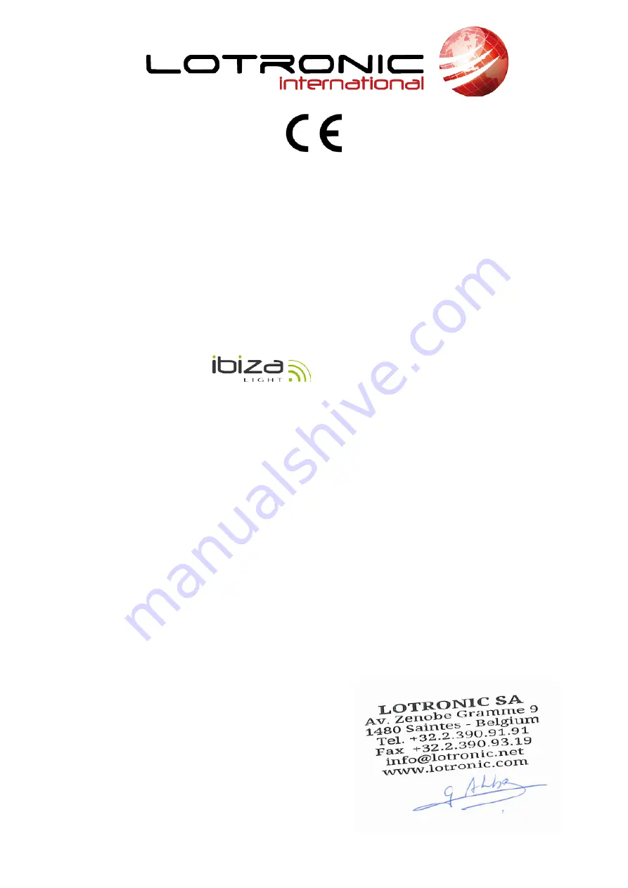 Ibiza LED-LAMP-BT Instruction Manual Download Page 24