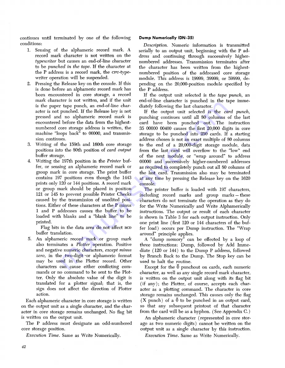 IBM 1620 1 Manual Download Page 46