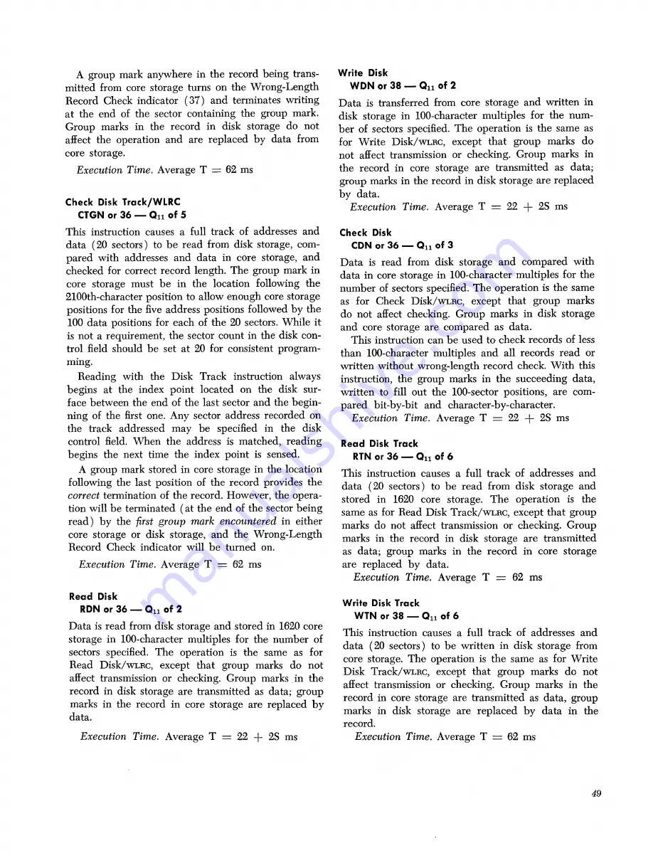 IBM 1620 1 Manual Download Page 53