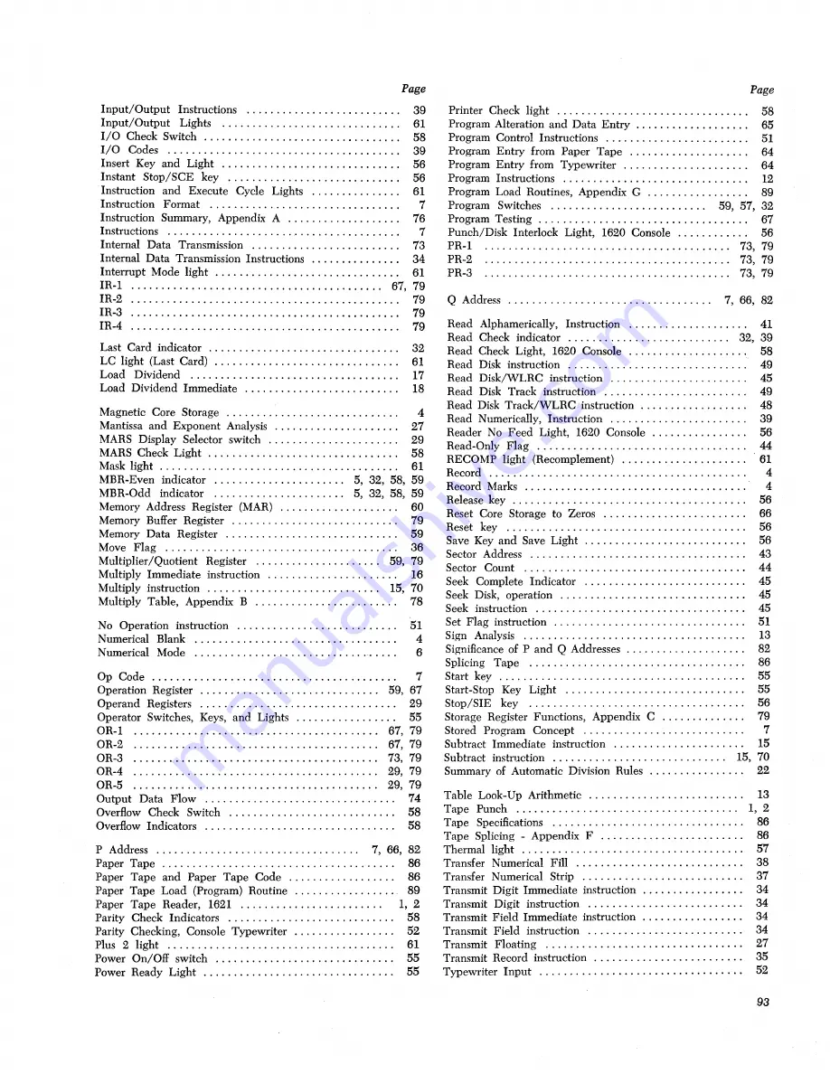 IBM 1620 1 Manual Download Page 97