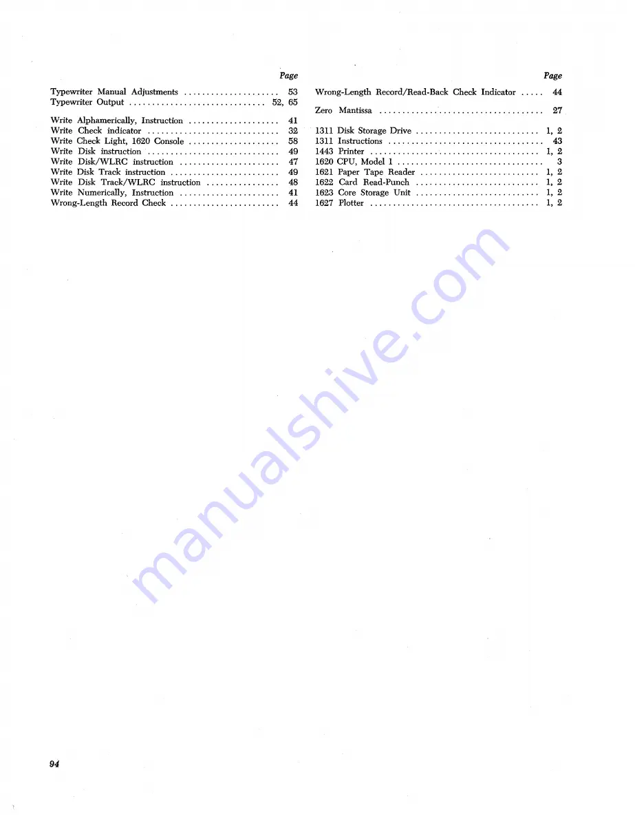 IBM 1620 1 Manual Download Page 98