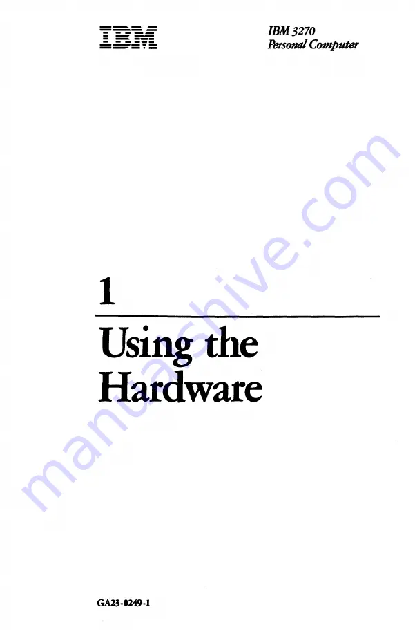 IBM 3270 Hardware User'S Manual Download Page 4