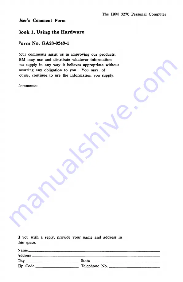 IBM 3270 Hardware User'S Manual Download Page 148