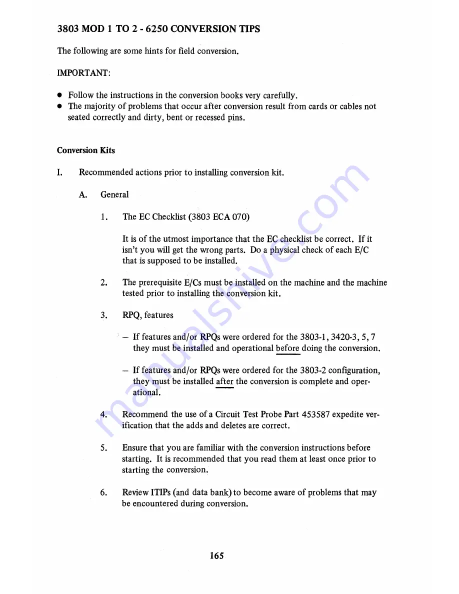 IBM 3420 Reference Manual Download Page 165